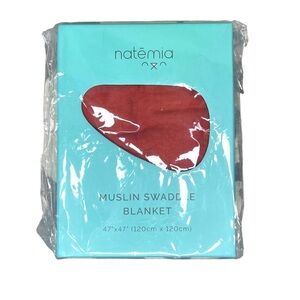 Natemia Muslin Swaddle Blanket Rust Color